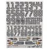 Firebrand RC Numbers Decal Sheet (White) (8.5x11")