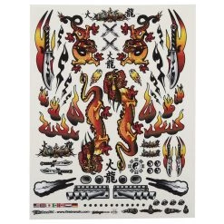 Firebrand RC Concept Dragon Decal (Orange) (8.5x11")