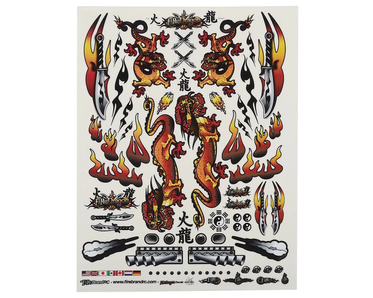 Firebrand RC Concept Dragon Decal (Orange) (8.5x11") 1 Firebrand RC Concept Dragon Decal (Orange) (8.5x11")