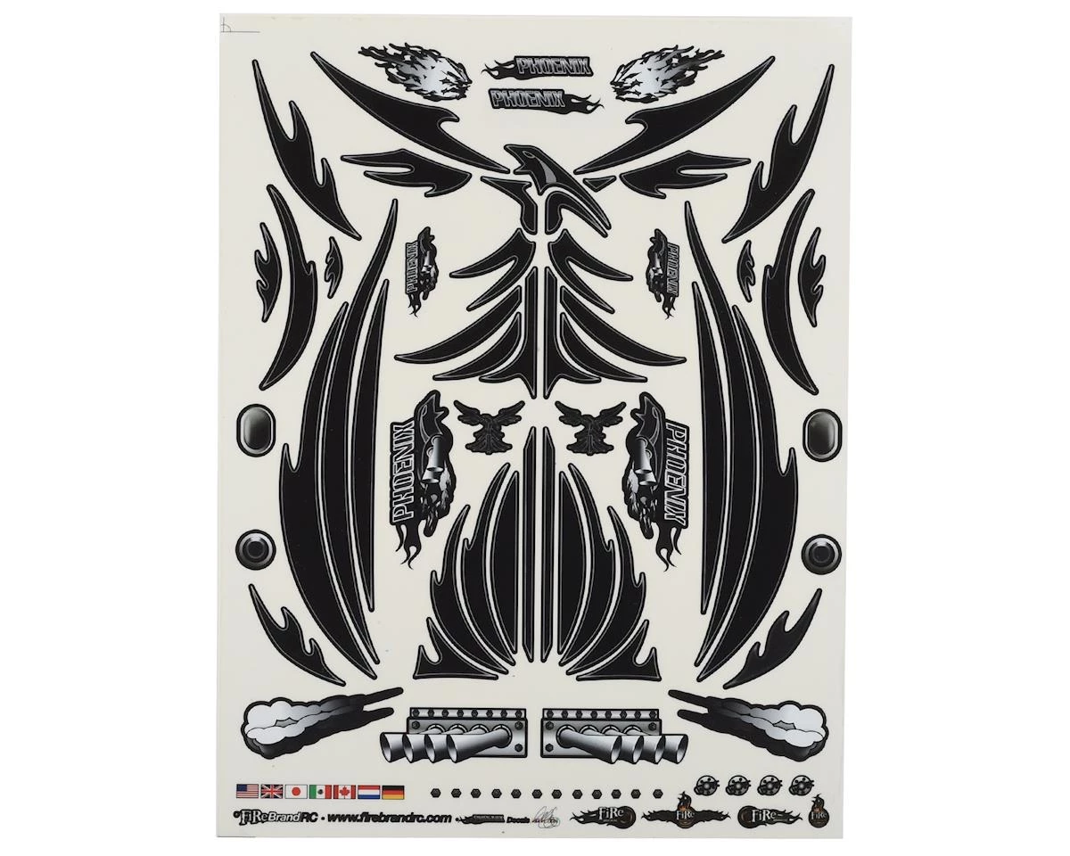 Firebrand RC Concept Phoenix Decal (Black) (8.5x11") 1 Firebrand RC Concept Phoenix Decal (Black) (8.5x11")