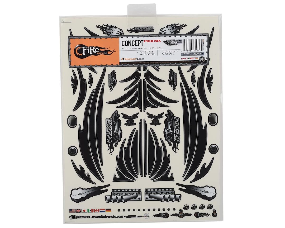 Firebrand RC Concept Phoenix Decal (Black) (8.5x11") 2 Firebrand RC Concept Phoenix Decal (Black) (8.5x11") - Image 2