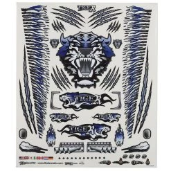 Firebrand RC Concept Tiger Decal Sheet (Blue) (8.5x11")