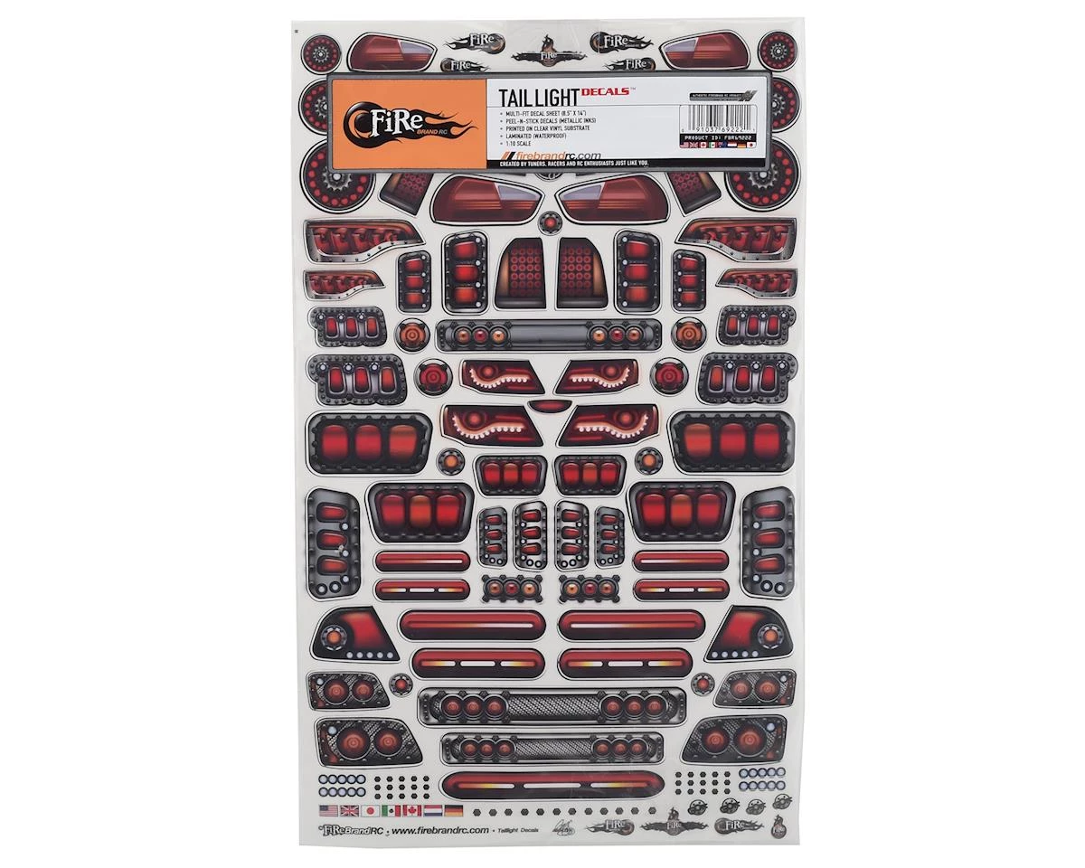 Firebrand RC Tail Lights Multi-Fit Decal Sheet (8.5x14") 2 Firebrand RC Tail Lights Multi-Fit Decal Sheet (8.5x14") - Image 2