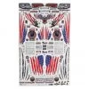 Firebrand RC Americana Decal Set (Red & Blue w/Silver Outlines)