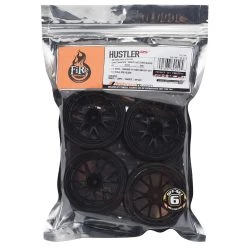 Firebrand RC Hustler RS Pre-Mounted On-Road Tires (4) (Black) w/CarpetMuncher Tires, 12mm Hex & 9mm Offset -Cheap Dynamite Store fbr1hustlr405 2