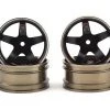 Firebrand RC HighFive PRO SERIES Aluminum Drift Wheels (4) (Gunmetal/Black) (9mm/12mm Offset) w/12mm Hex