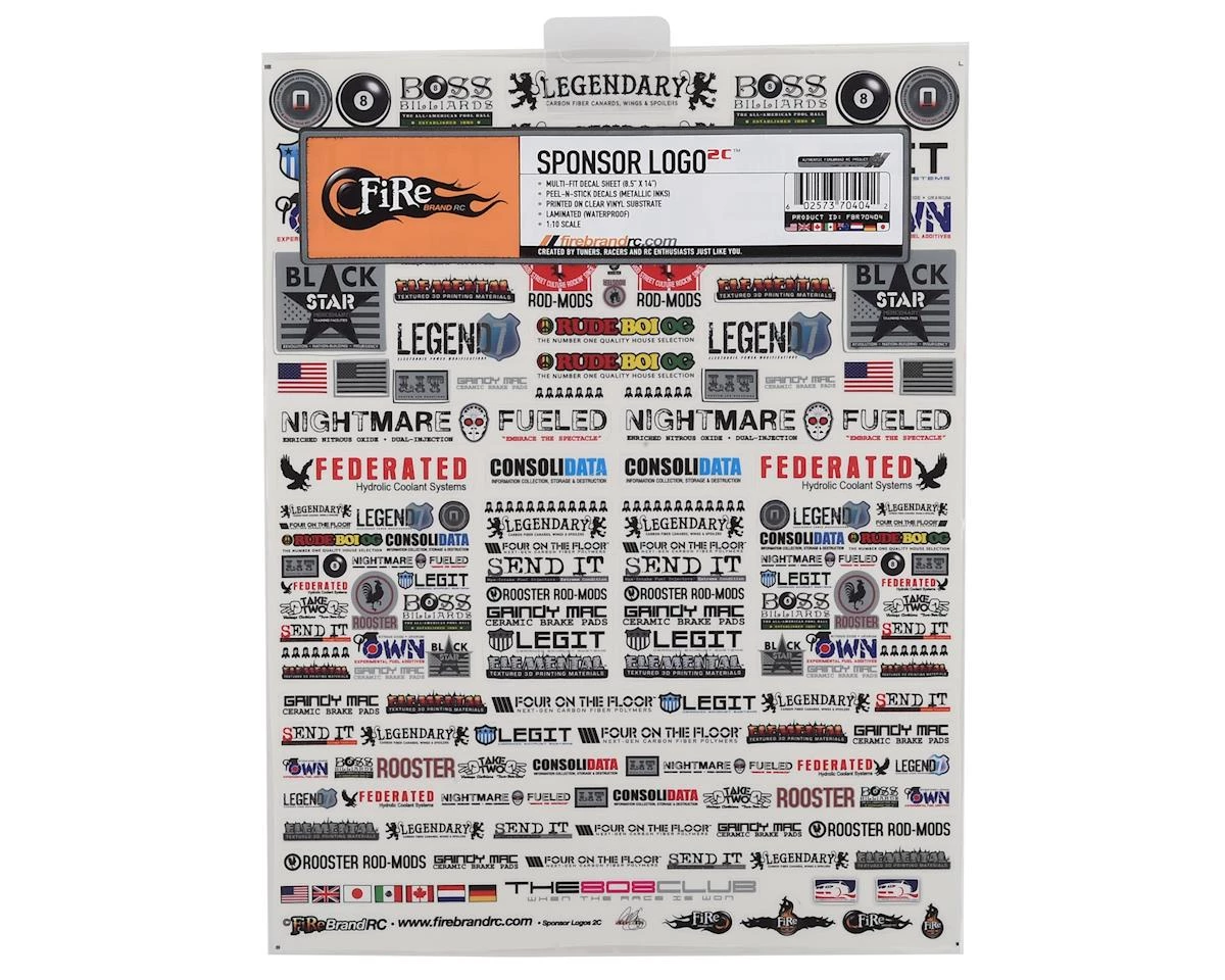 Firebrand RC Sponsor Logos 2C Decal Set (8.5x11") 2 Firebrand RC Sponsor Logos 2C Decal Set (8.5x11") - Image 2