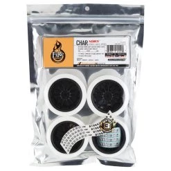 Firebrand RC Char XDR3 Pre-Mounted Drift Tires (4) (Black/White) w/Blizzard Tires, 12mm Hex & 3mm Offset -Cheap Dynamite Store fbr1whechr514 2