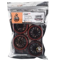Firebrand RC Char D29R Pre-Mounted 2-Piece Slick Drift Tires (4) (Black/Red) w/D2 Tires, 12mm Hex & 9mm Offset -Cheap Dynamite Store fbr1whechr923 2