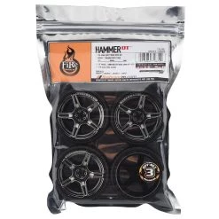 Firebrand RC Hammer DT3 Pre-Mounted Drift Tires (4) (Smoke Chrome) w/Moray Tires, 12mm Hex & 3mm Offset -Cheap Dynamite Store fbr1wheham720 2