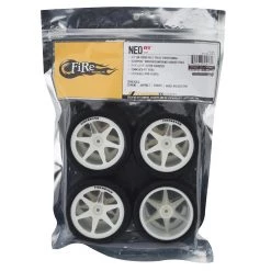 Firebrand RC Neo RT Wide 2.2 Pre-Mounted On-Road Tires (4) (White) -Cheap Dynamite Store fbr1wheneo172 2