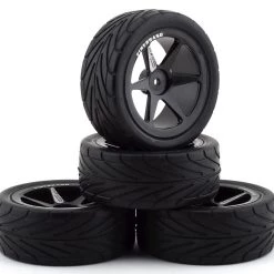 Firebrand RC Neo RT 2.2 Pre-Mounted On-Road Tires (4) (Black) w/Scorpion Wheels & 12mm Hex