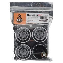 Firebrand RC Promag 15-D2T Pre-Mounted Drift Tires (4) (Silver) w/D2T Tires, 12mm Hex & 6mm Offset -Cheap Dynamite Store fbr1whepro718 2