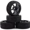 Firebrand RC Scorch RT3 Pre-Mounted On-Road Tires (4) (Black) w/FireFangs Tires, 12mm Hex & 3mm Offset