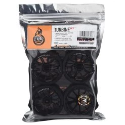 Firebrand RC Turbine RT3 Pre-Mounted On-Road Tires (4) (Black) w/Fangs Tires, 12mm Hex & 3mm Offset -Cheap Dynamite Store fbr1whetur706 2
